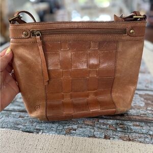 Born Tan Leather Shoulder Bag